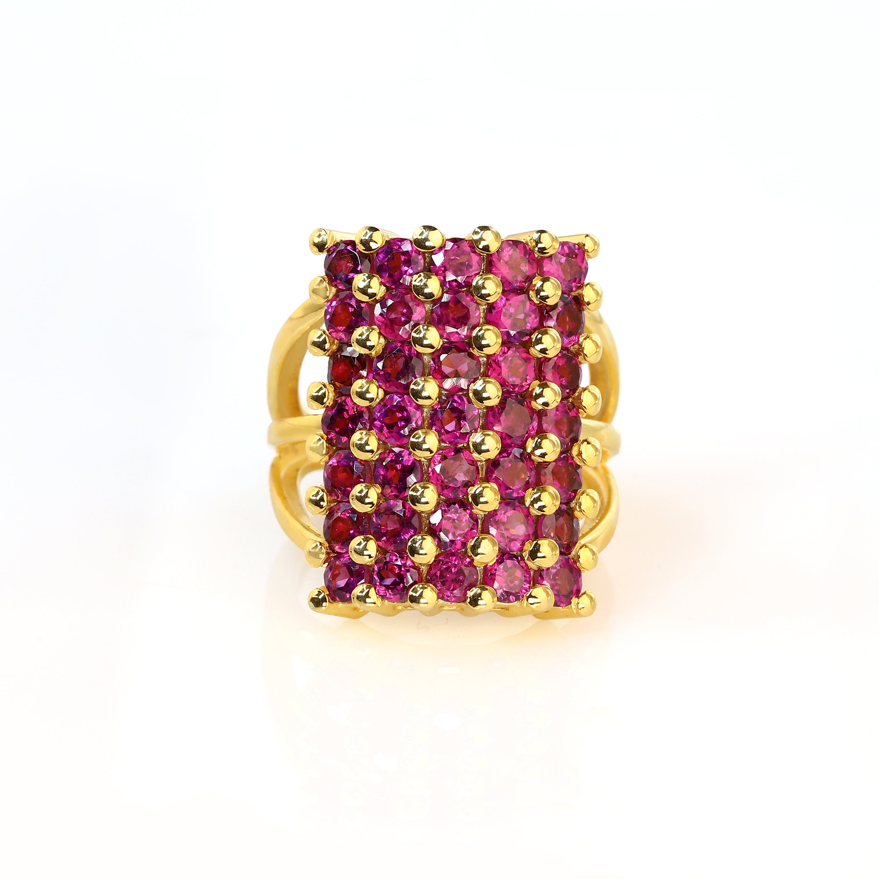 Pave-Set Rhodolite Bolo Ring