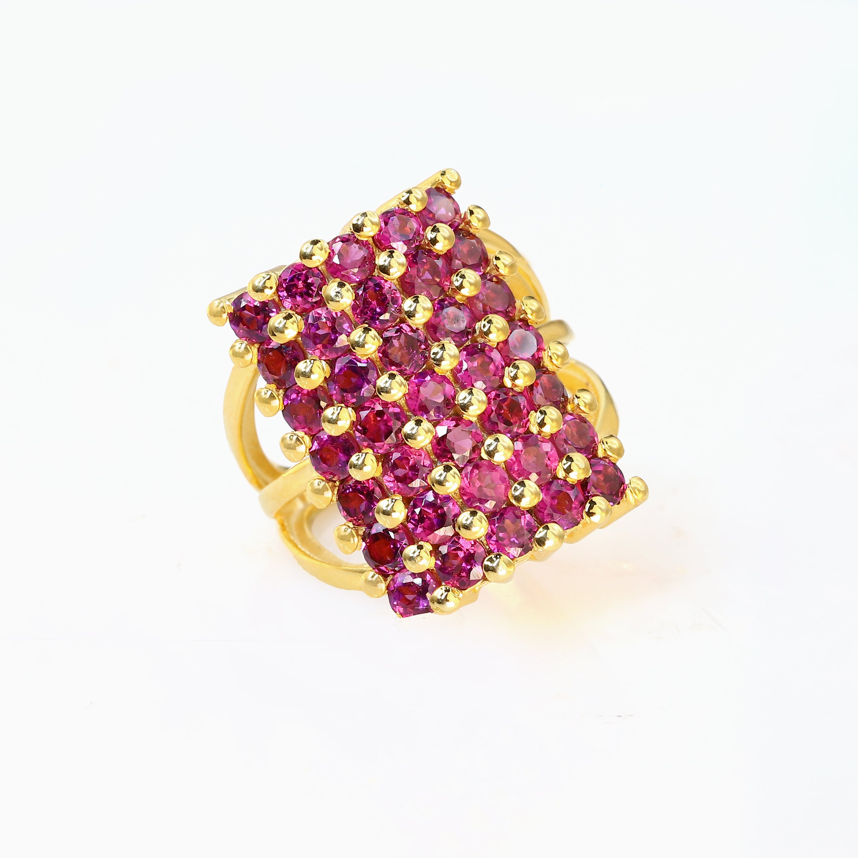 Pave-Set Rhodolite Bolo Ring