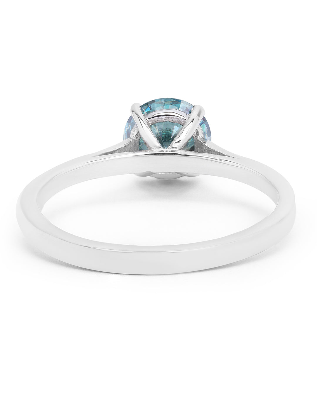 Prong-Set Alexandrite Moissanite Solitaire Ring