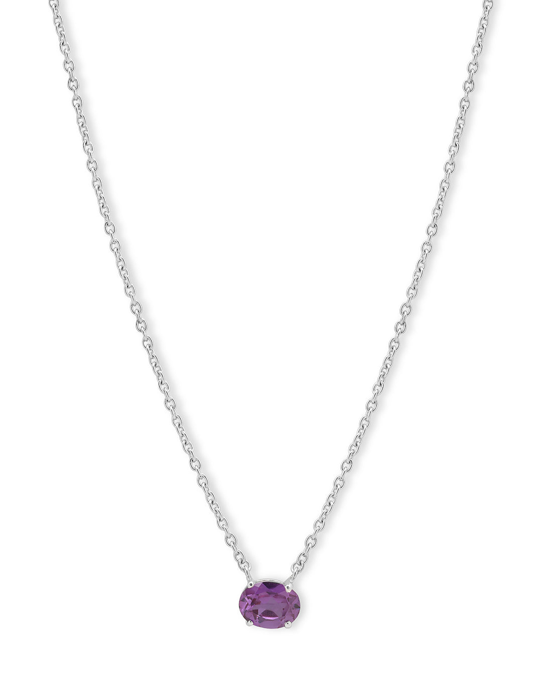 East-West Alexandrite Moissanite Solitaire Pendant (Copy)