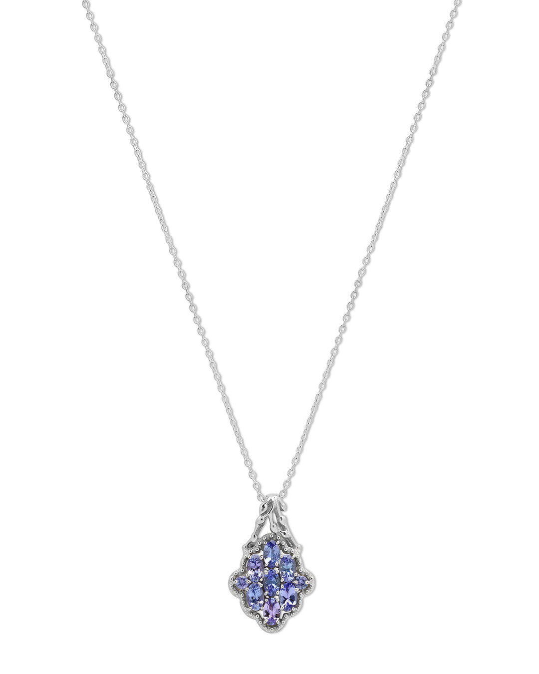 Tanzanite Knotted Oval Cluster Pendant (Copy)