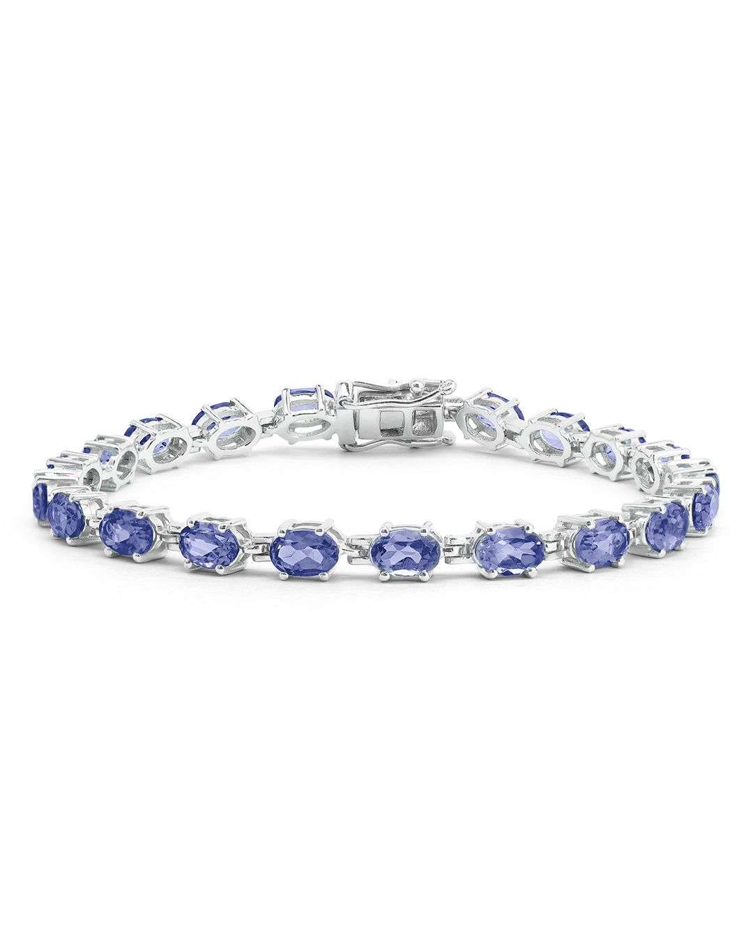 Classic Oval Tanzanite Tennis Linear Bracelet