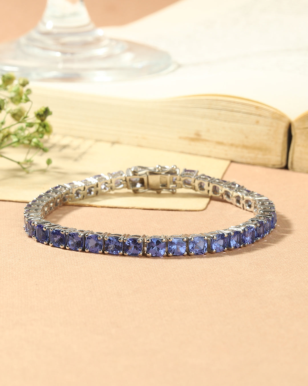 Classic Cushion Tanzanite Tennis Bracelet