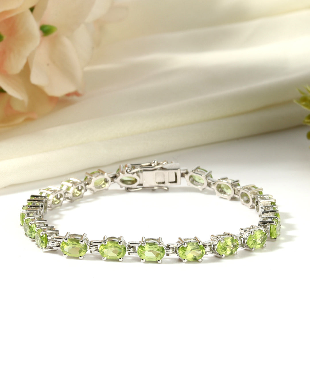 Classic Peridot Linear Tennis Bracelet