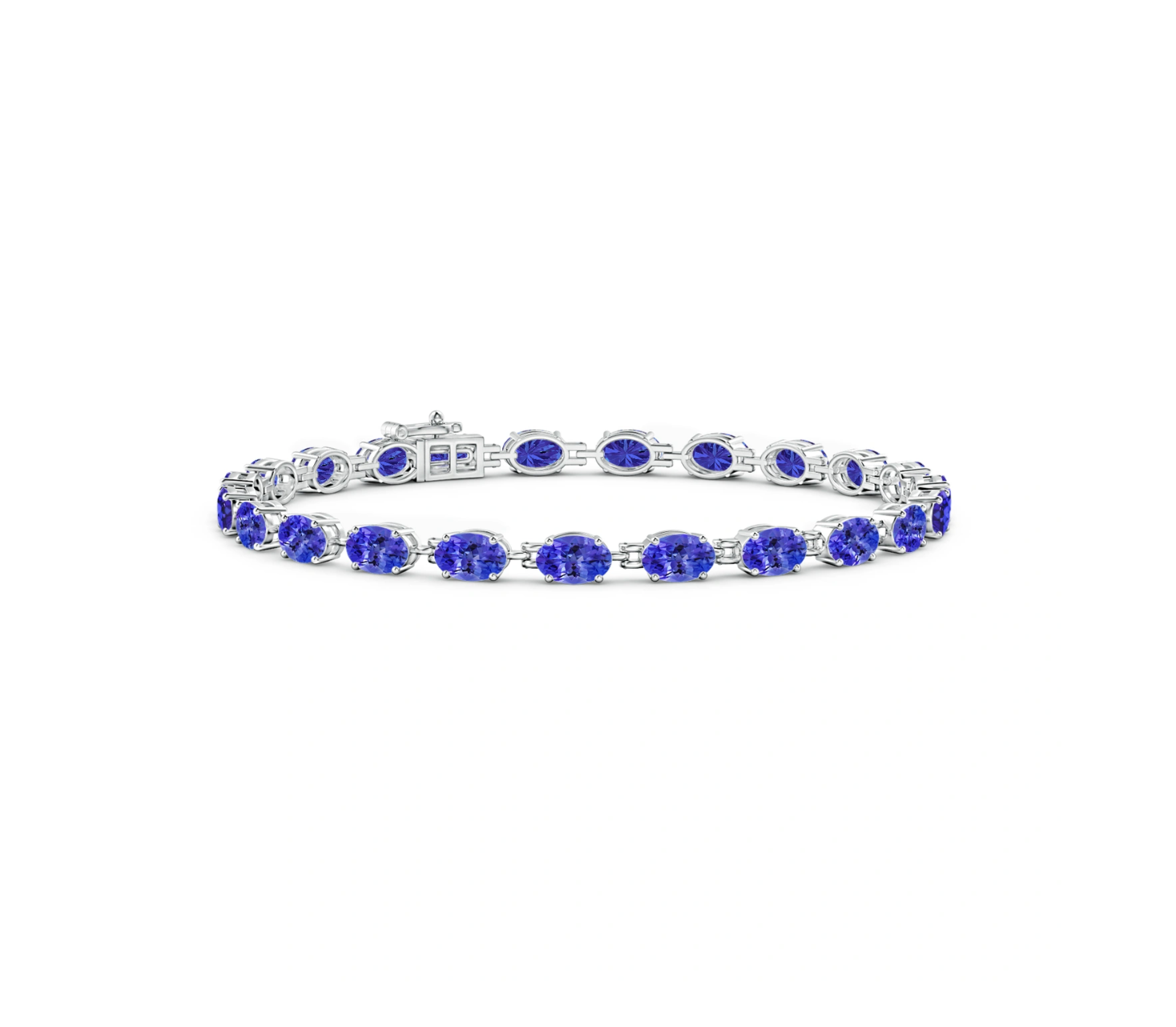 Classic Oval Tanzanite Tennis Bracelet