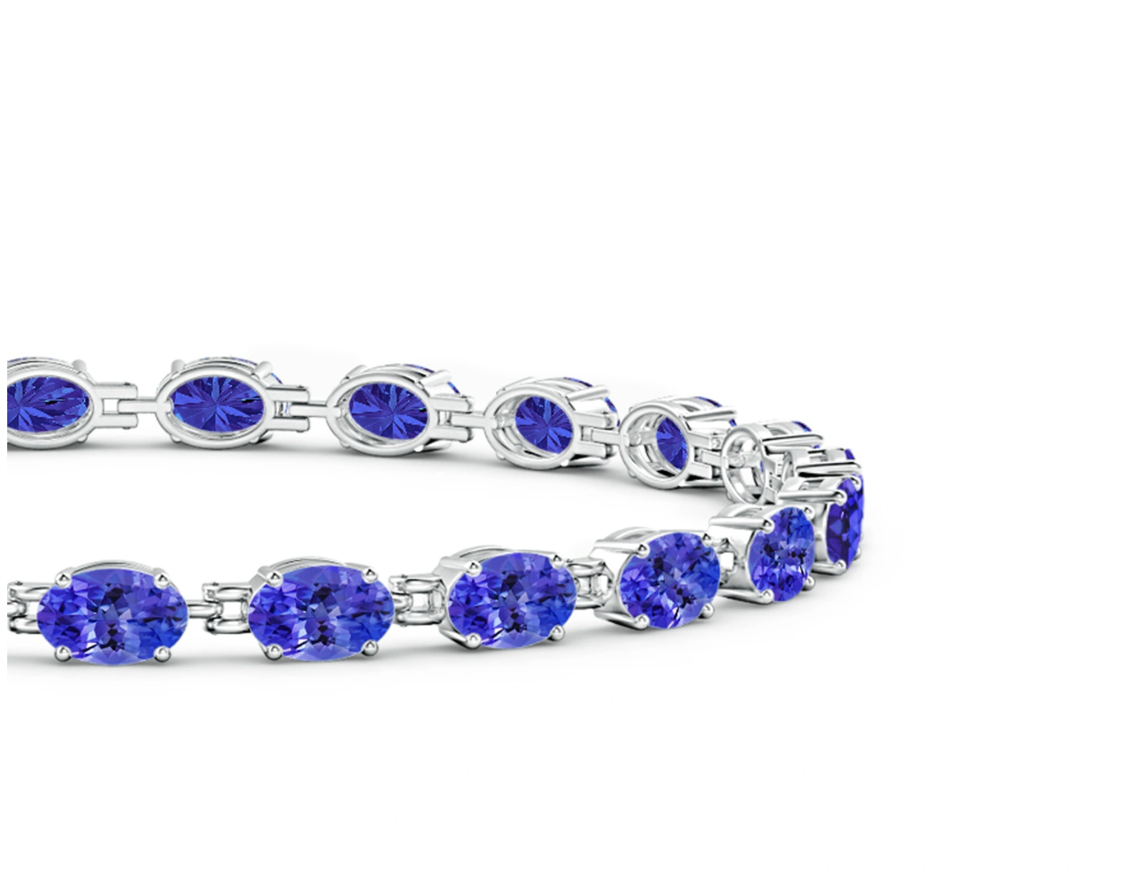 Classic Oval Tanzanite Tennis Bracelet