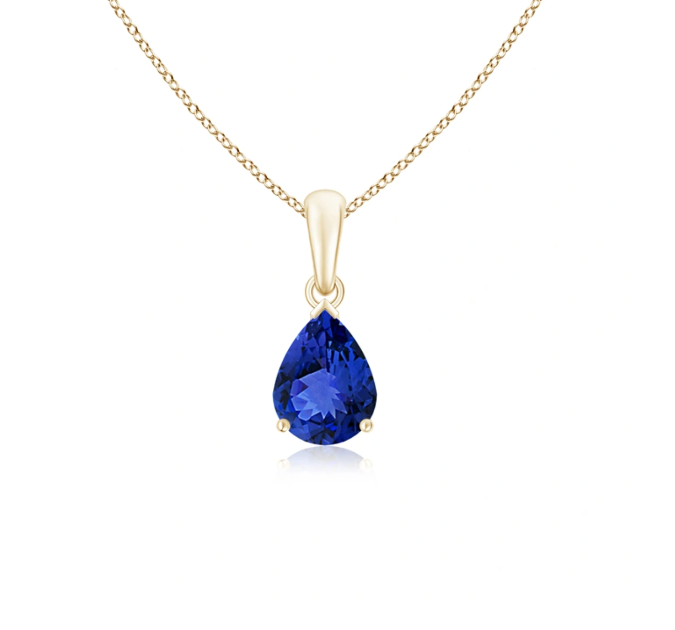 Solitaire Pear-Shaped Tanzanite Pendant