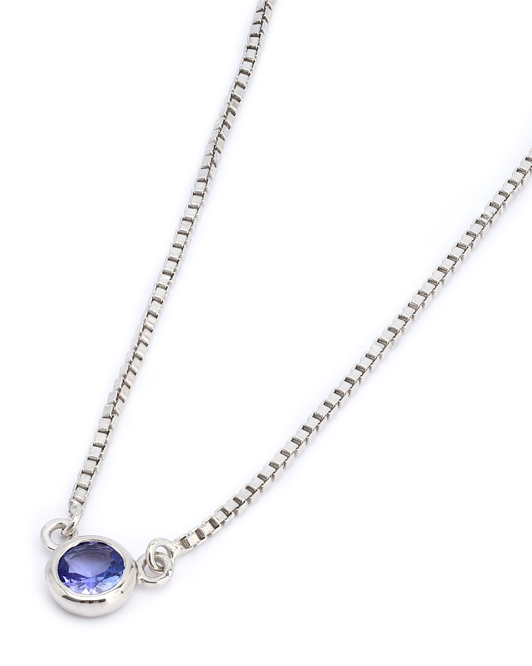 Bezel Set Round Tanzanite Solitaire Pendant