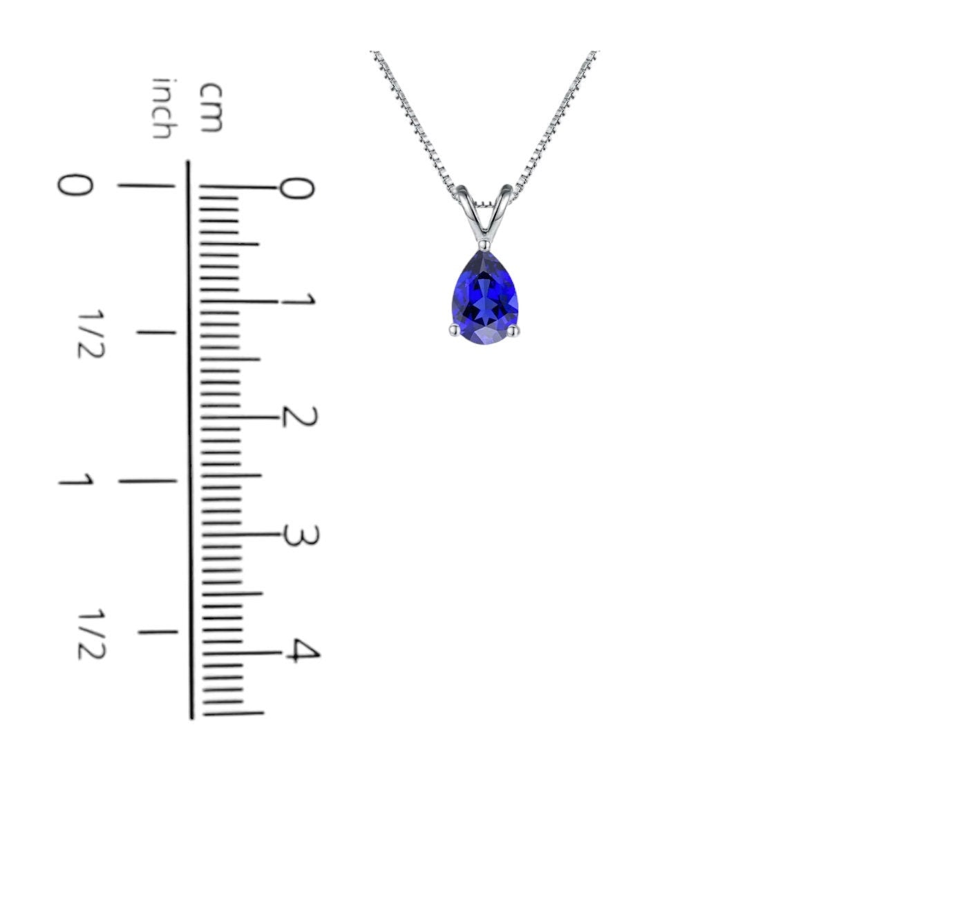 V-Bale Pear-Shaped Tanzanite Solitaire Pendant