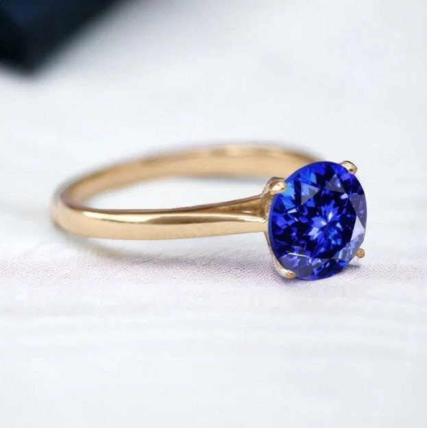 Prong-Set Round Tanzanite Solitaire Ring