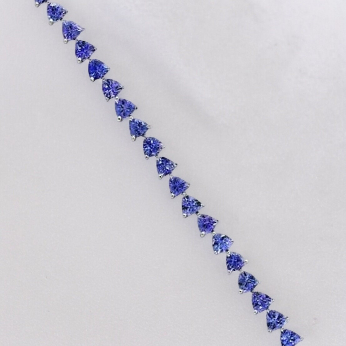 Classis Trillion Tanzanite Tennis Bracelet