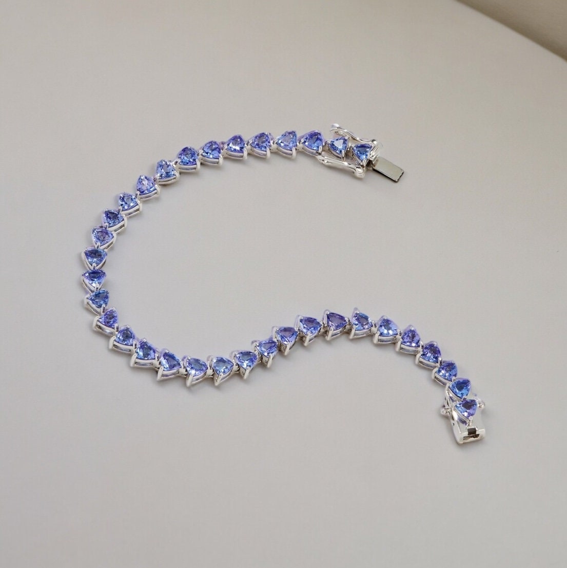 Classis Trillion Tanzanite Tennis Bracelet