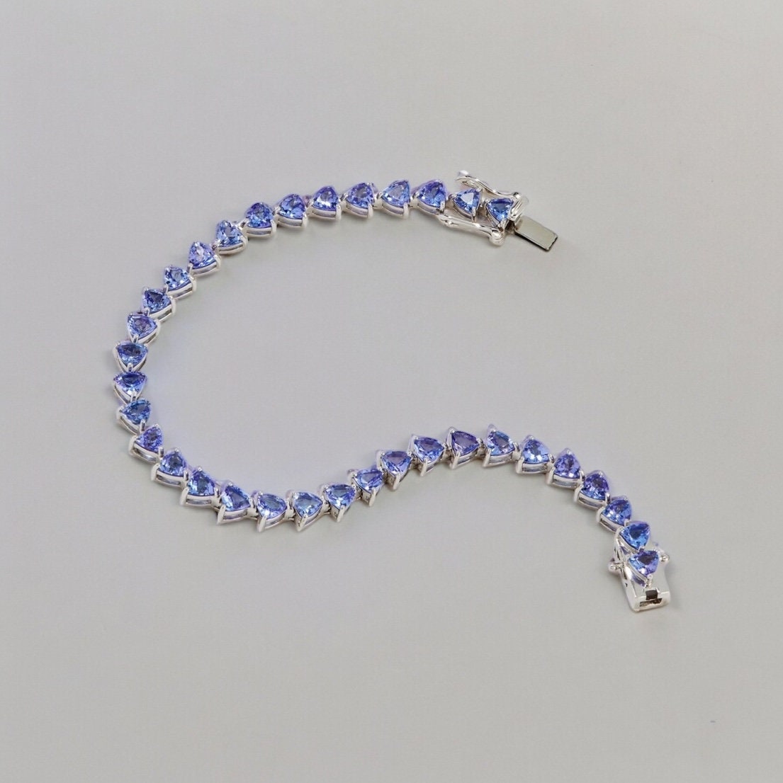 Classis Trillion Tanzanite Tennis Bracelet